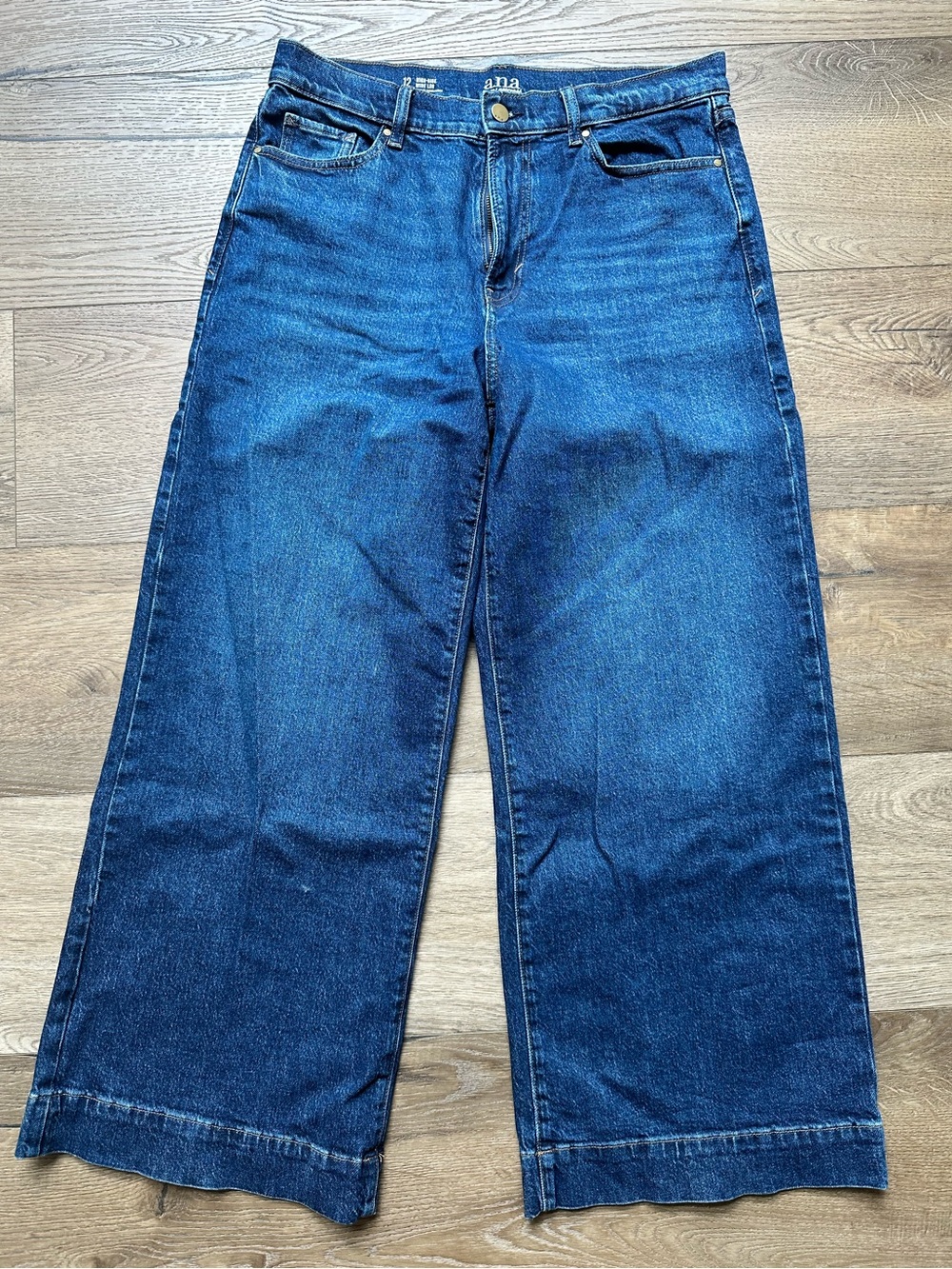 a.n.a Dark Blue High-Rise Wide Leg Jeans